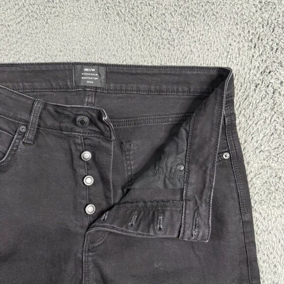 NEUW Denim Jeans Mens 34x32 Black Iggy Skinny Fit Stretch Casual - Picture 4 of 16